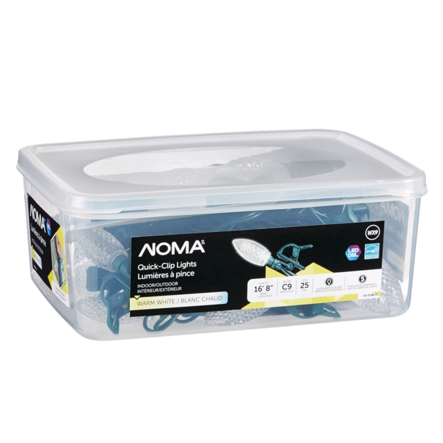 NOMA QuickClip C9 Christmas Lights LED String Lights, Warm White, 25pk Canadian Tire