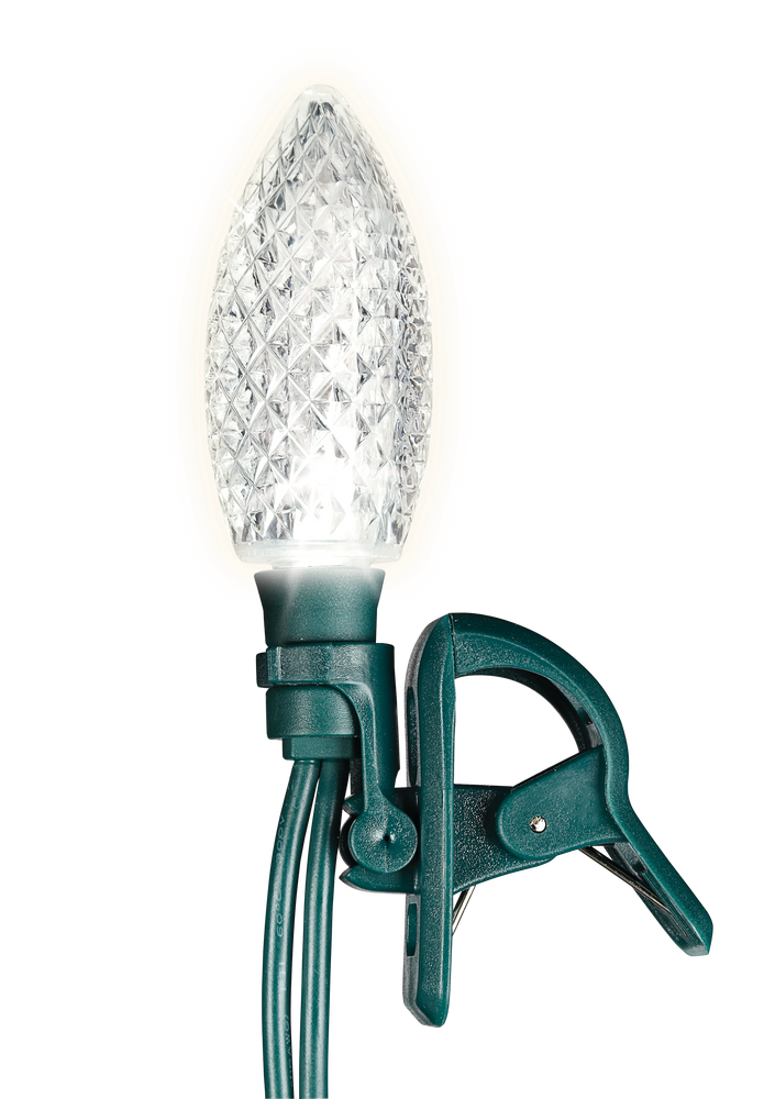 NOMA QuickClip C9 Christmas Lights LED String Lights, Warm White, 25