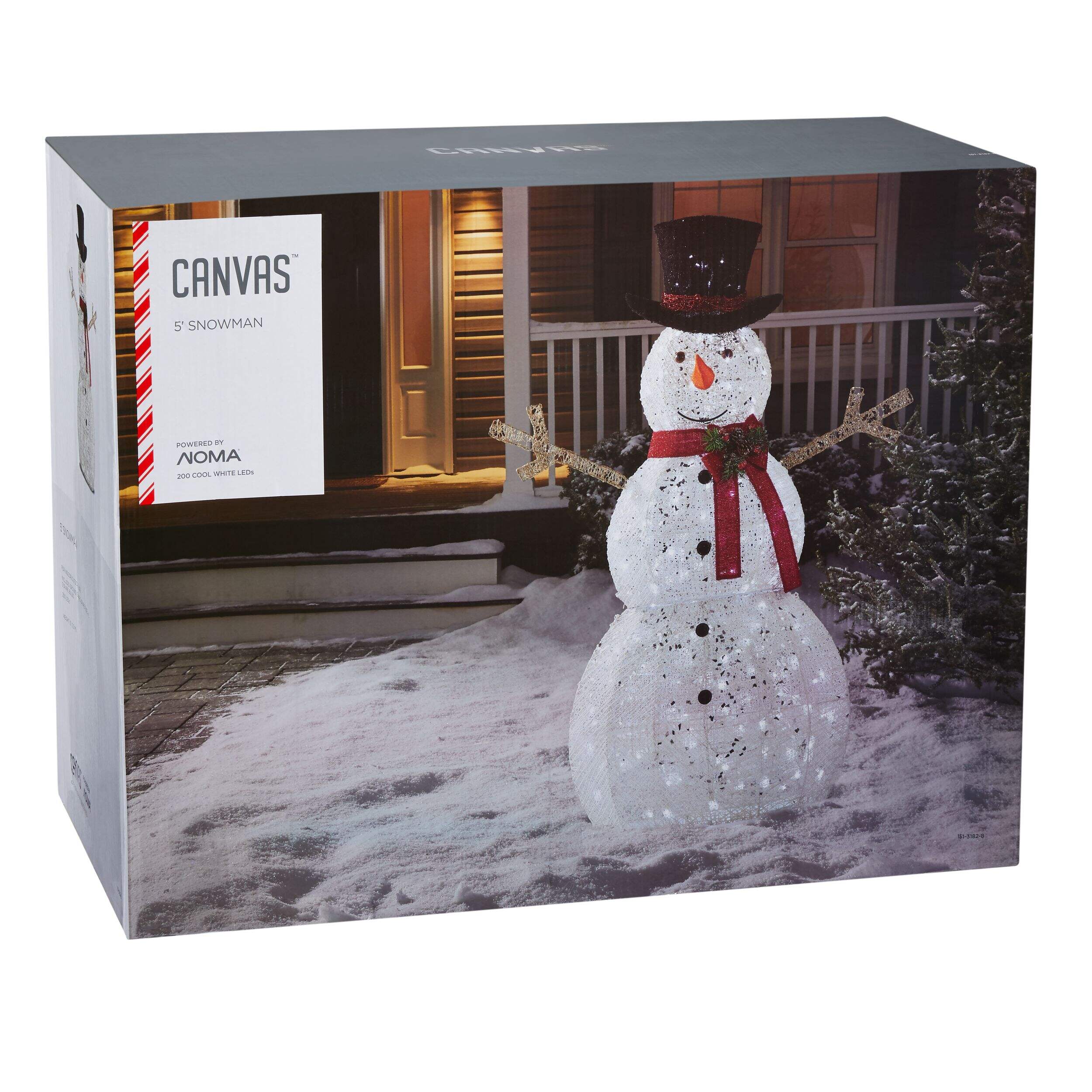 CANVAS 5' LED Arctic White Snowman Canadian Tire