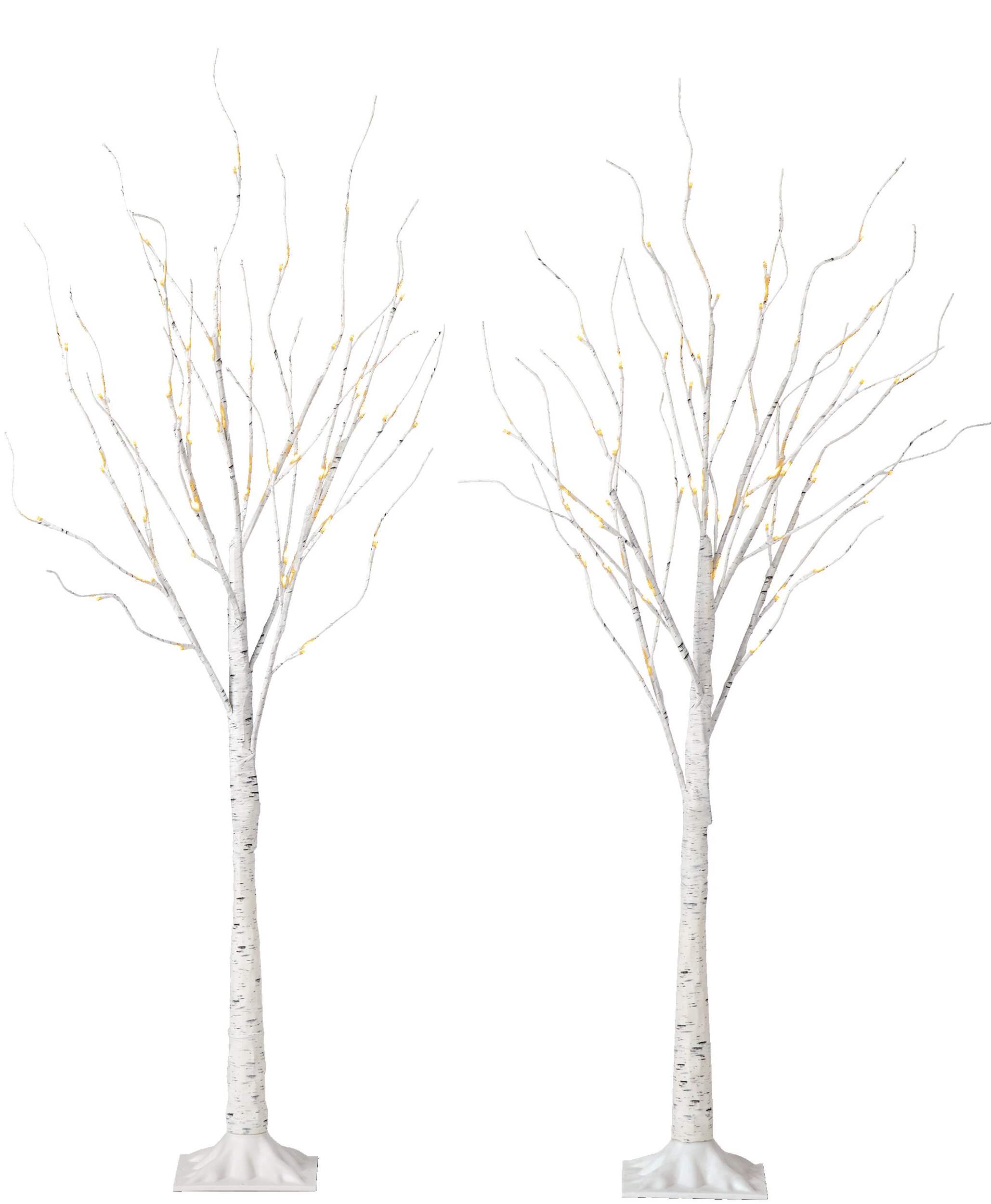 CANVAS Wireform Birch Tree Christmas Decoration, 2-pk Front_Flat