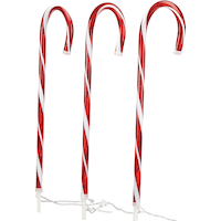 For Living 3 LED Candy Cane Christmas Stakes