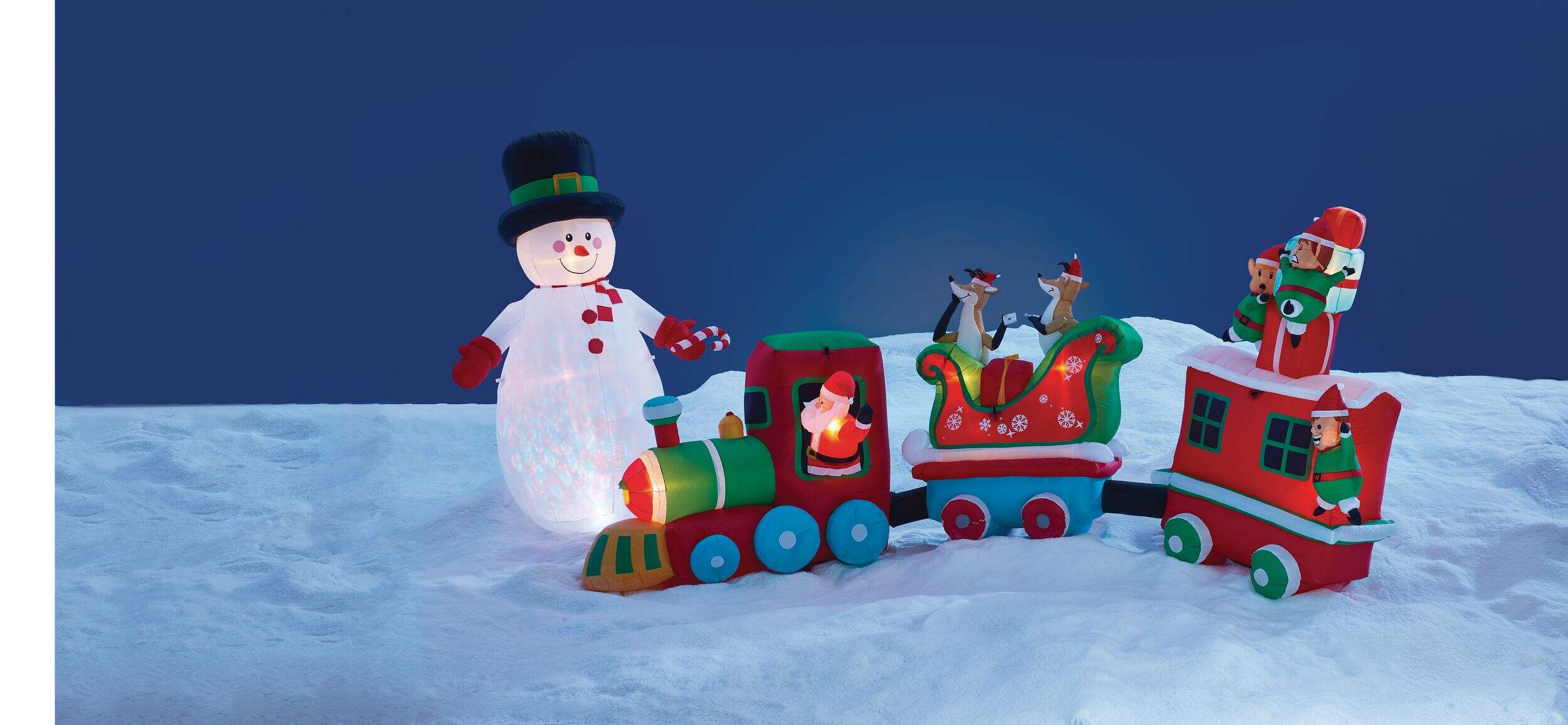 Gemmy Airblown® Colossal Inflatable Christmas Train Christmas