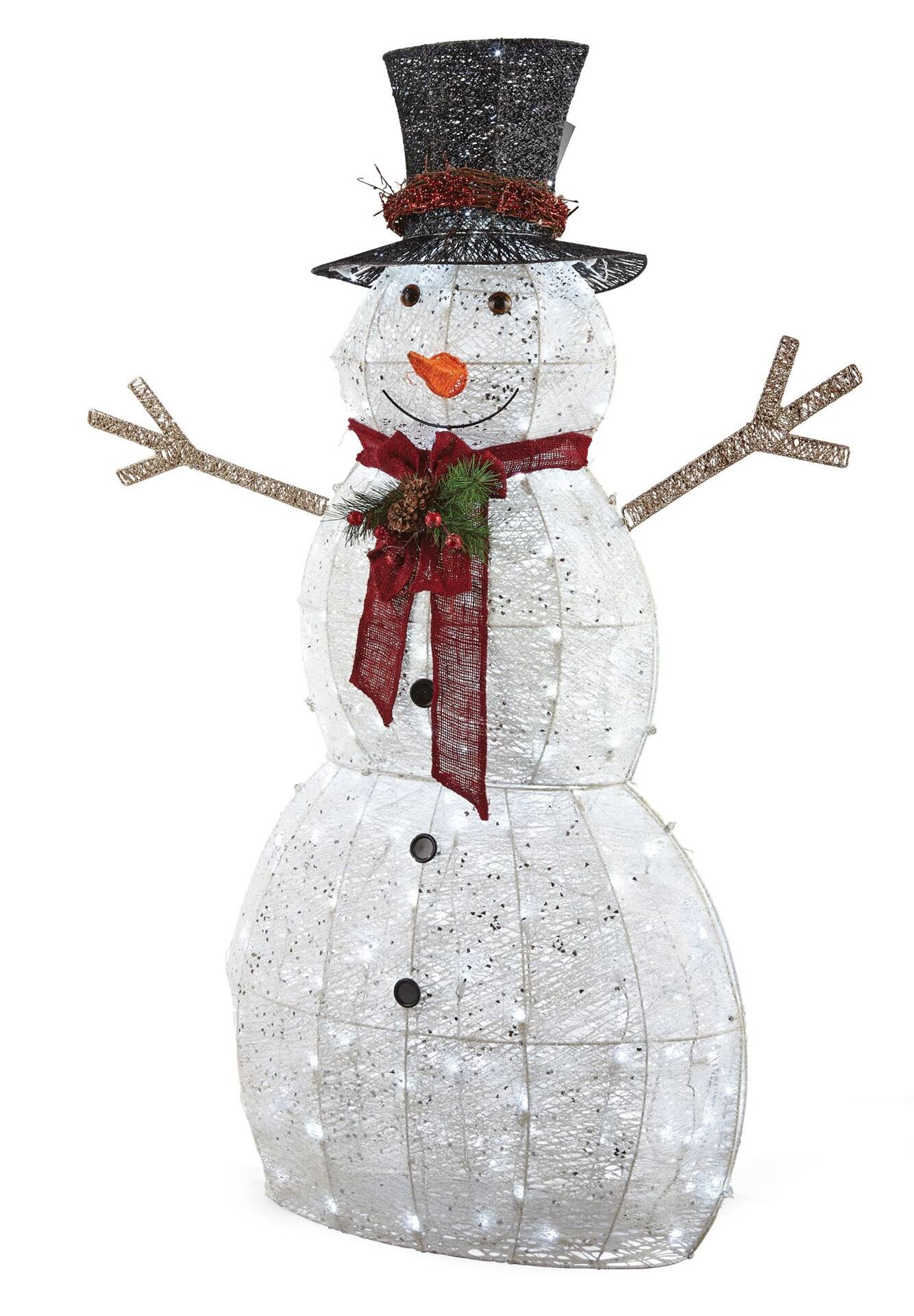 NOMA Pre-Lit Crystal Splendor Snowman Wireform, 5-ft | Canadian