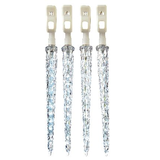 NOMA Quick-Clip 10 Icicle Christmas Lights, Pure White Front_Flat