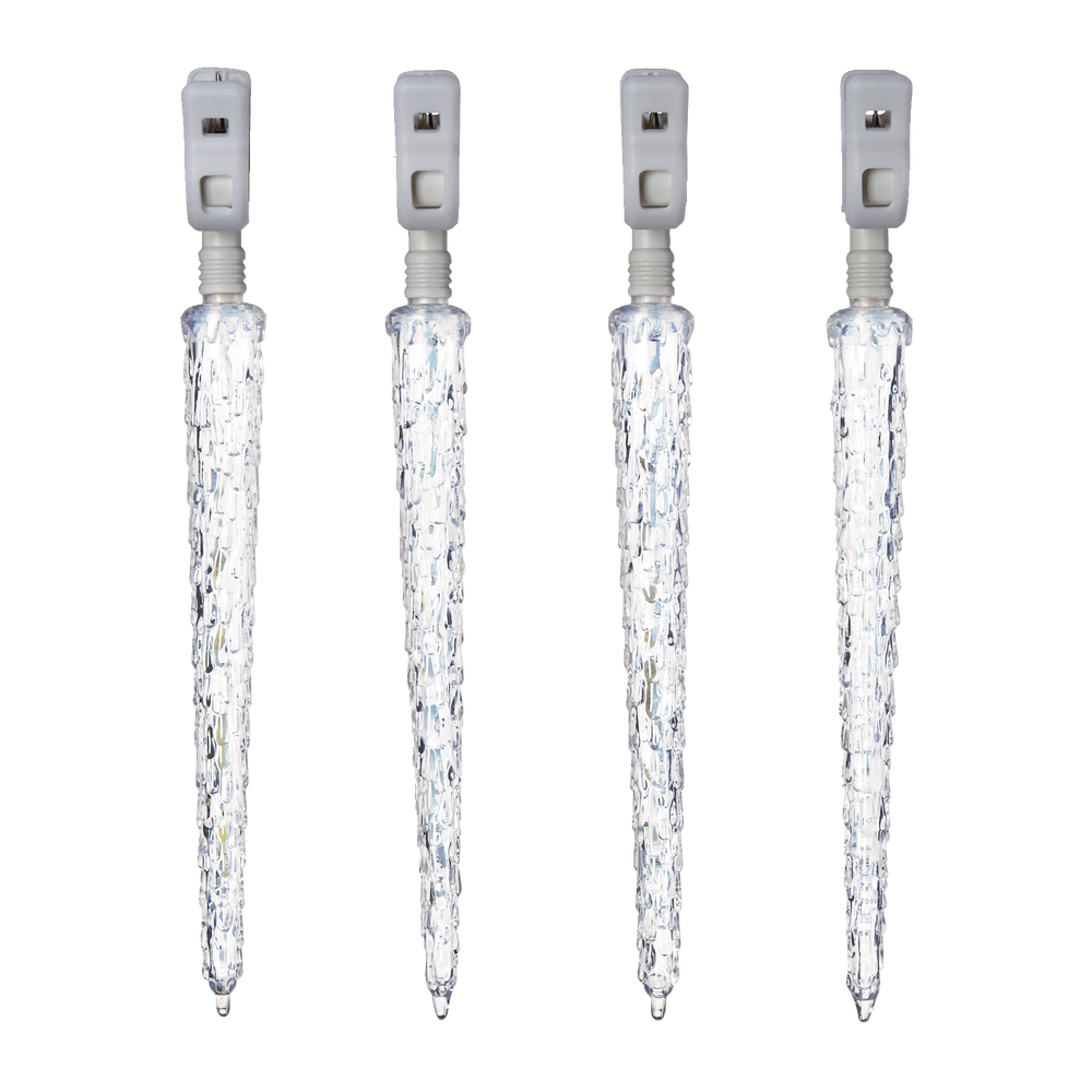 NOMA Quick-Clip Christmas Lights Icicle Lights, Pure White, 10-pk ...