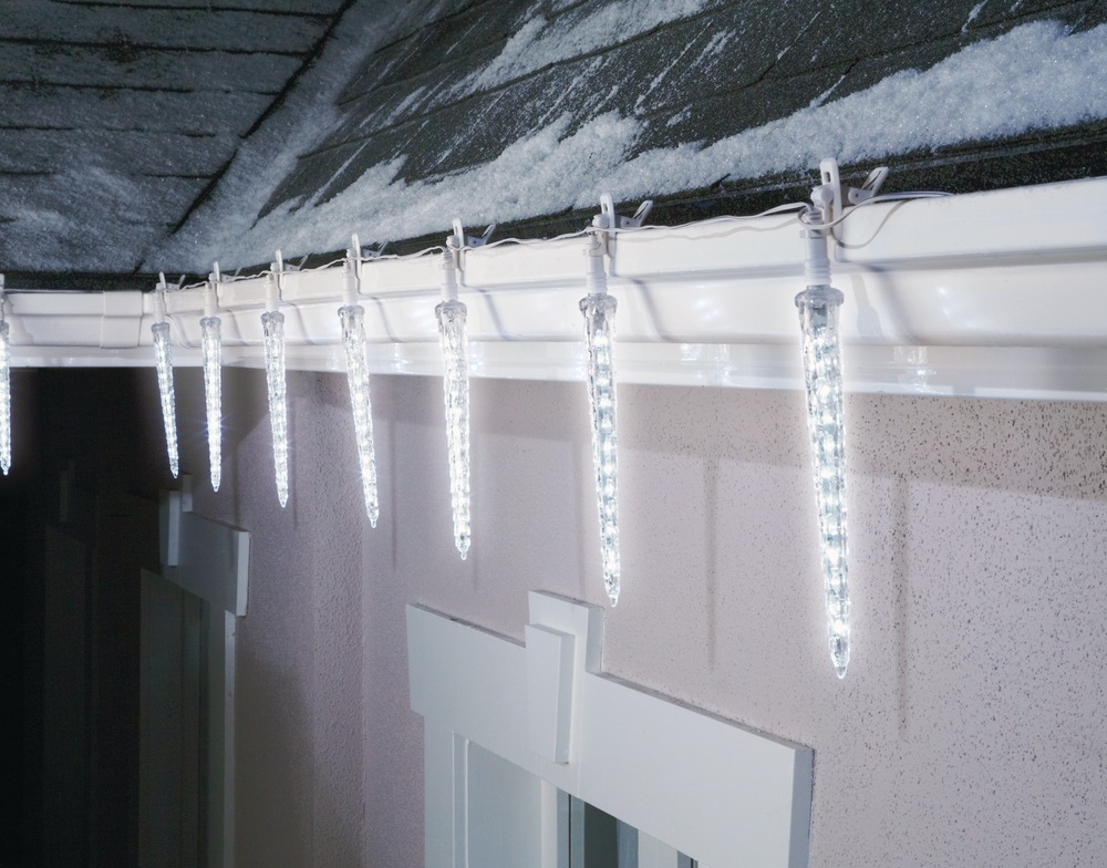 NOMA QuickClip Christmas Lights Icicle Lights, Pure White, 10pk Canadian Tire