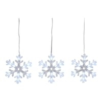 NOMA Quick-Clip 5 Twinkling Snowflake Lights, Pure White CloseUp