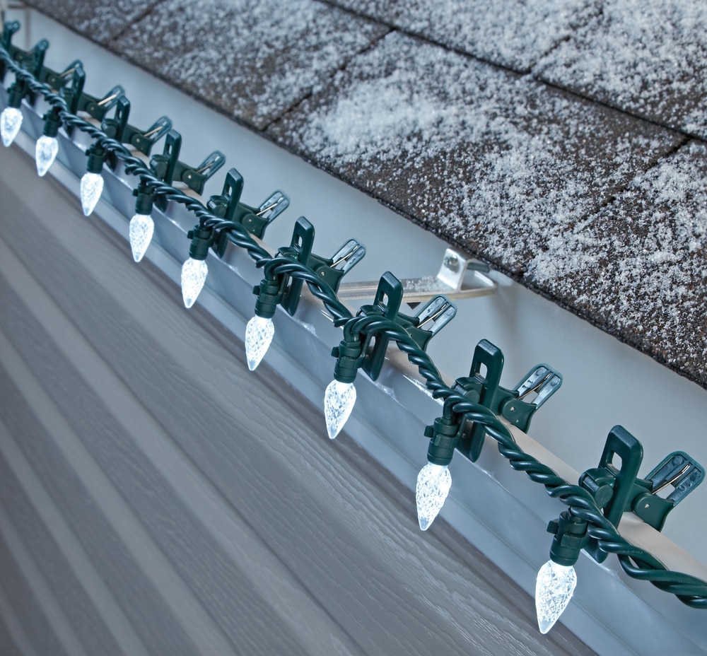 NOMA 50 Outdoor C6 LED Quick Clip Christmas Light, Cool White