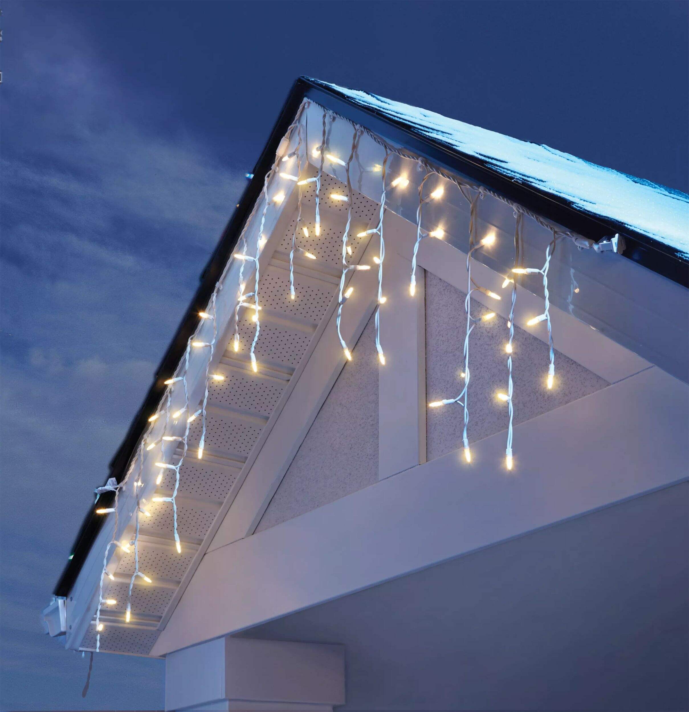 NOMA Icicle Indoor/Outdoor LED Christmas Lights, 70 LED Lights, Warm