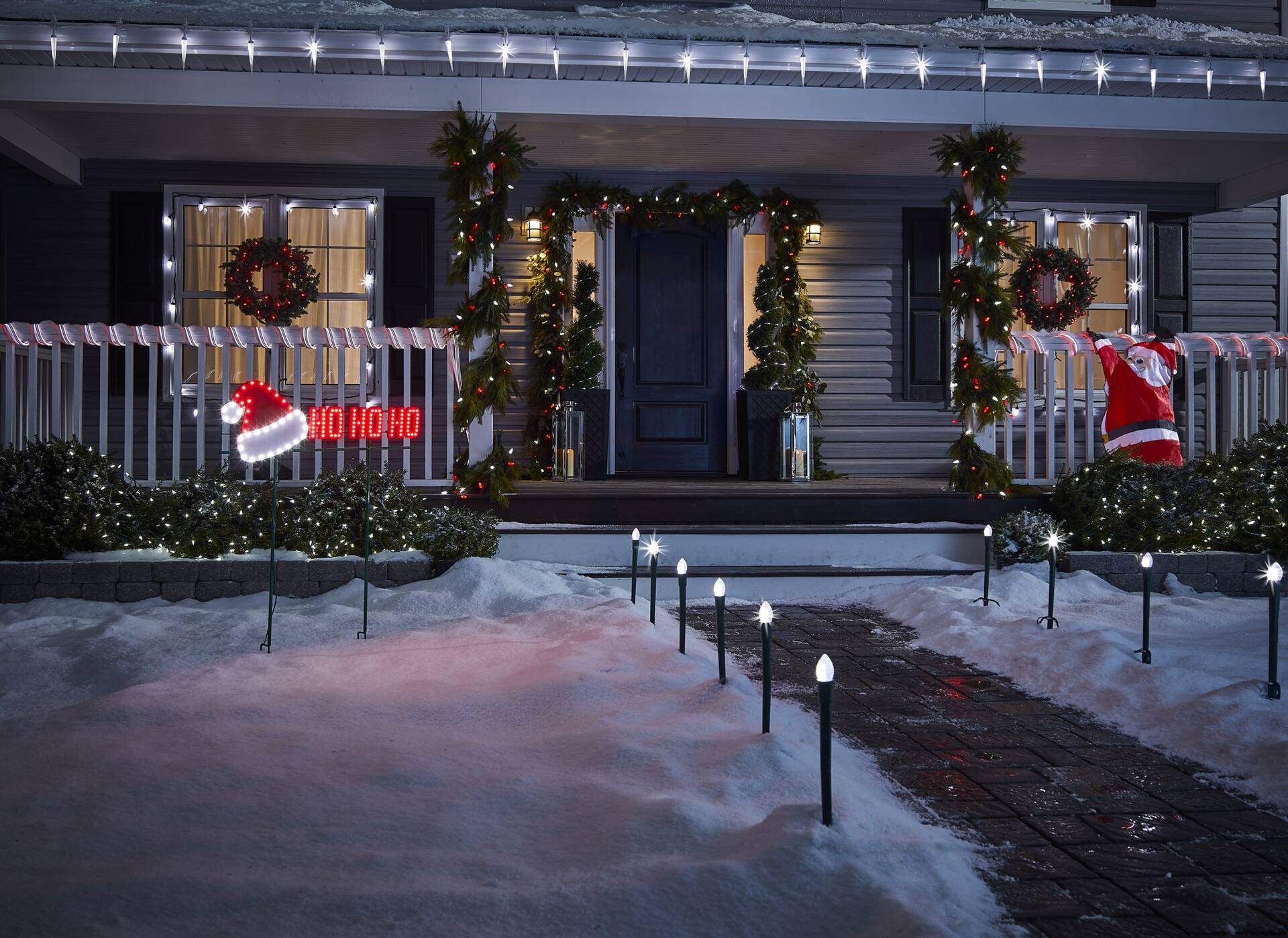 Red and white outdoor lights online