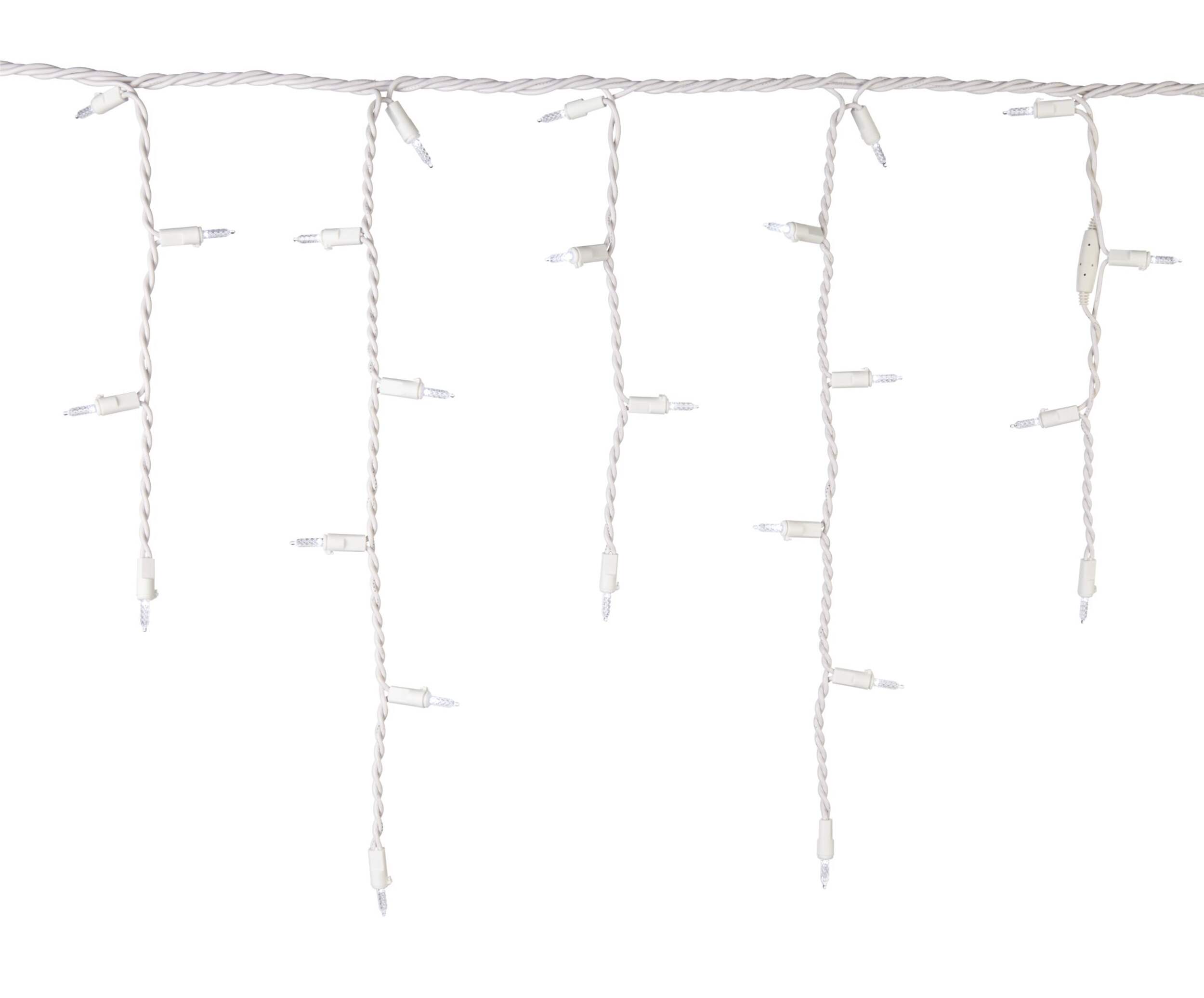 NOMA Icicle LED Lights, 70-pc, Pure White CloseUp