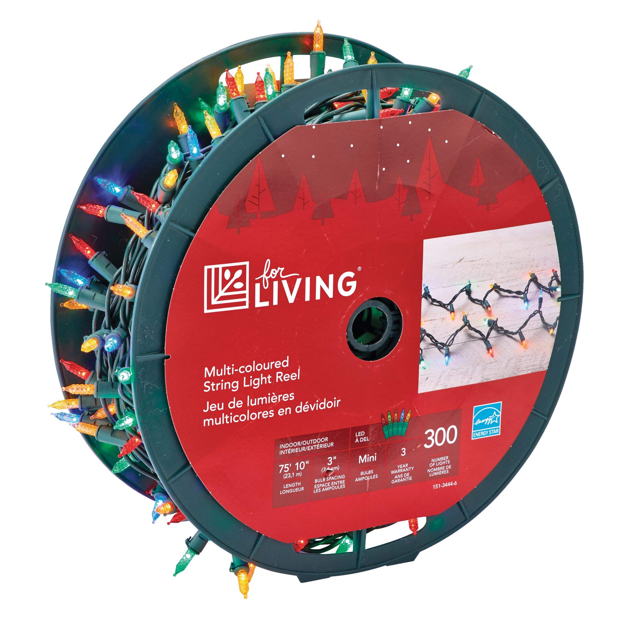 For Living Outdoor 300 Mini LED Lights, Multicoloured Canadian Tire