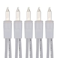 For Living Incandescent 100 Icicle Christmas Lights, Clear, White Wire