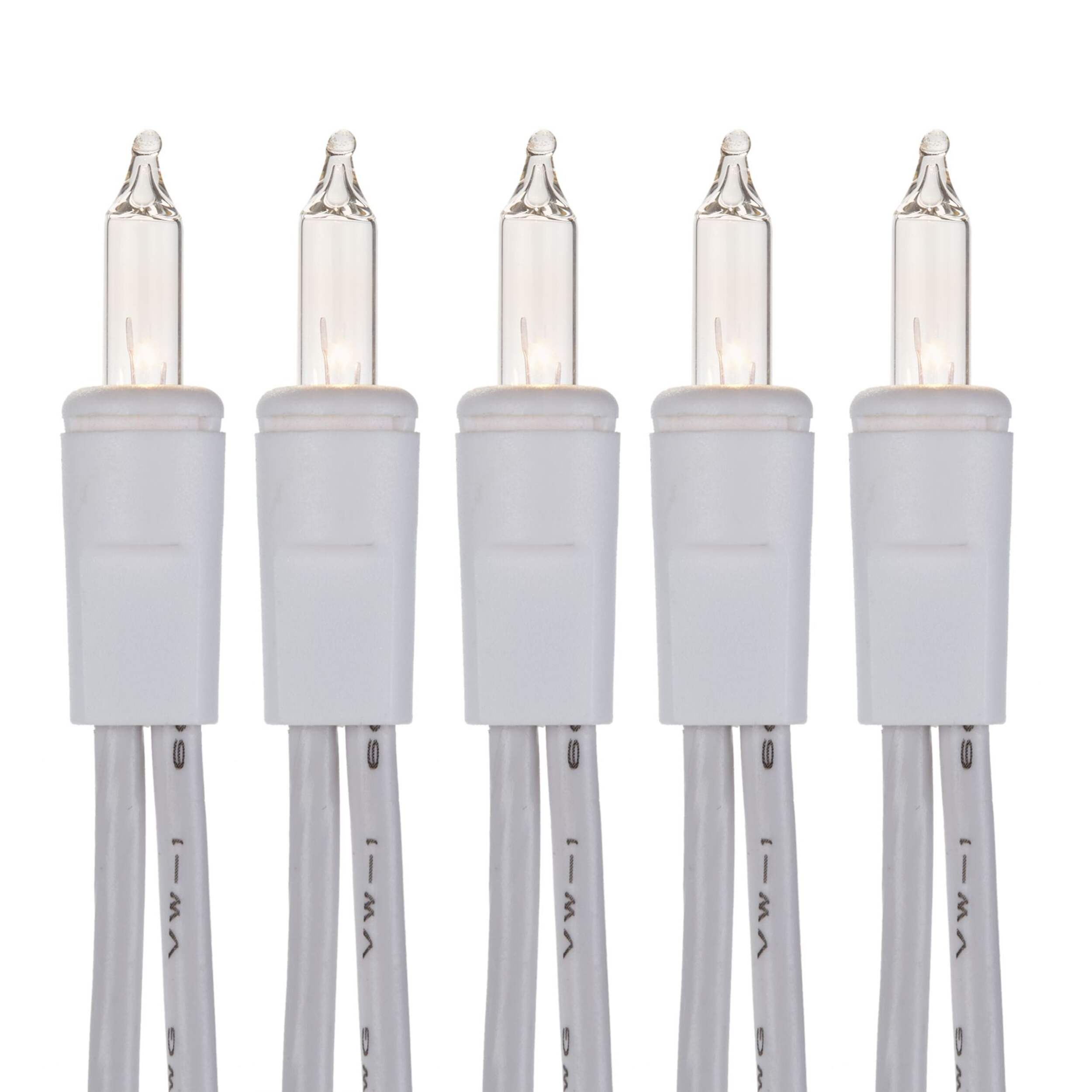 For Living Incandescent 100 Icicle Christmas Lights, Clear, White Wire CloseUp