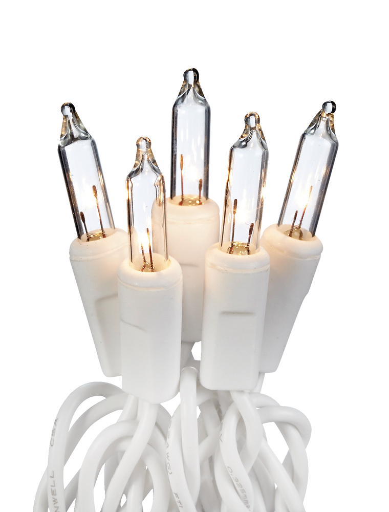 For Living Indoor Christmas Lights, 100 Mini Incandescent Lights, White