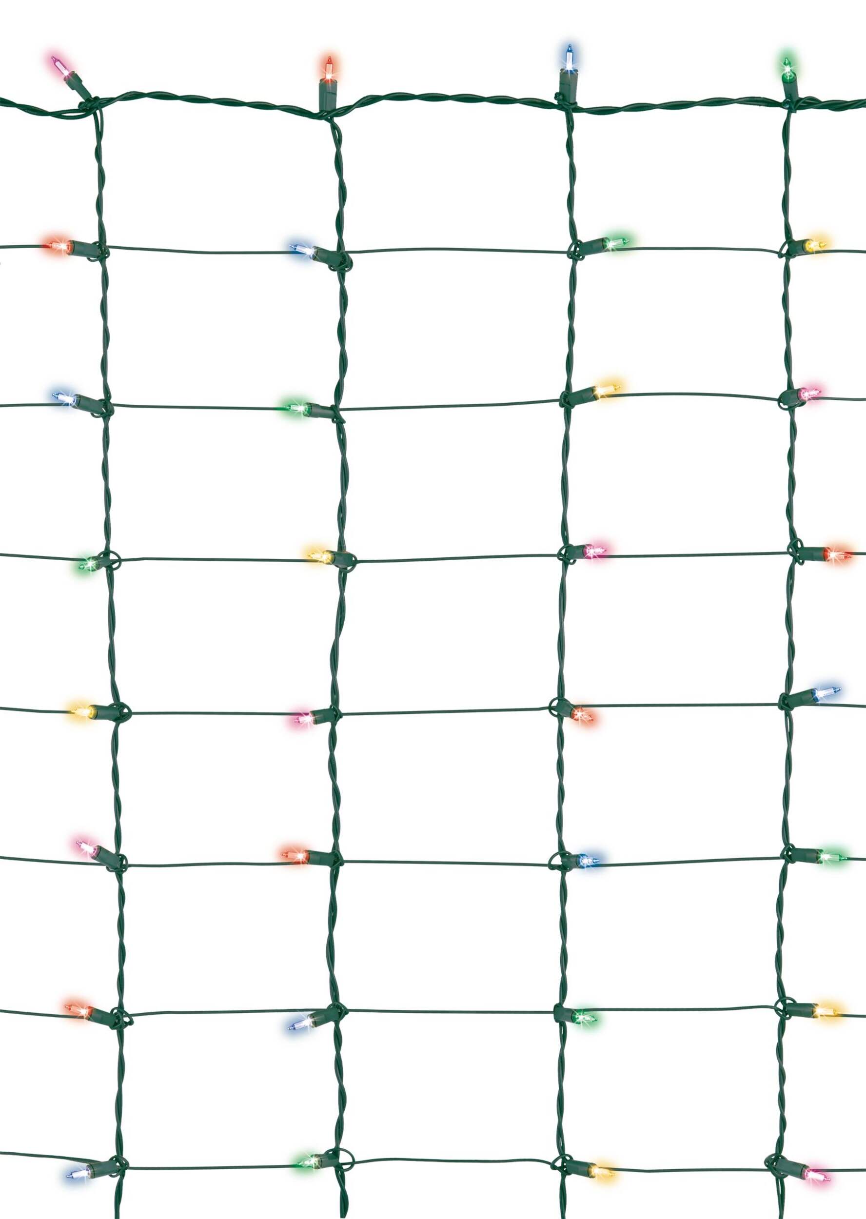 For Living Outdoor 100 Incandescent Christmas Net Lights, Multicolour CloseUp