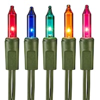 For Living Outdoor 200 Mini Incandescent Christmas Lights, Multicolour CloseUp