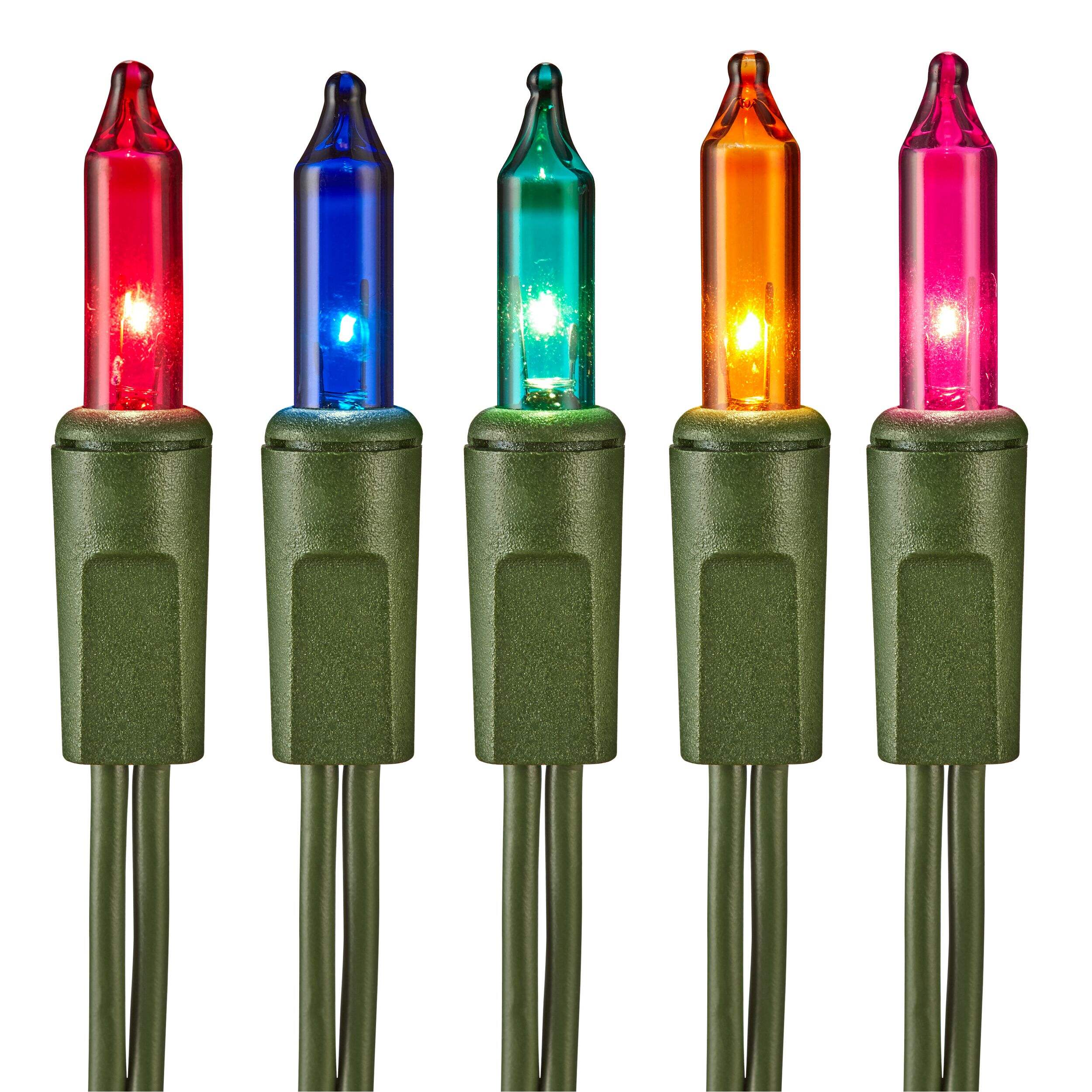 For Living Outdoor 200 Mini Incandescent Christmas Lights, Multicolour CloseUp