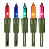 For Living Outdoor 100 Mini Incandescent Christmas Lights, Multicolour CloseUp