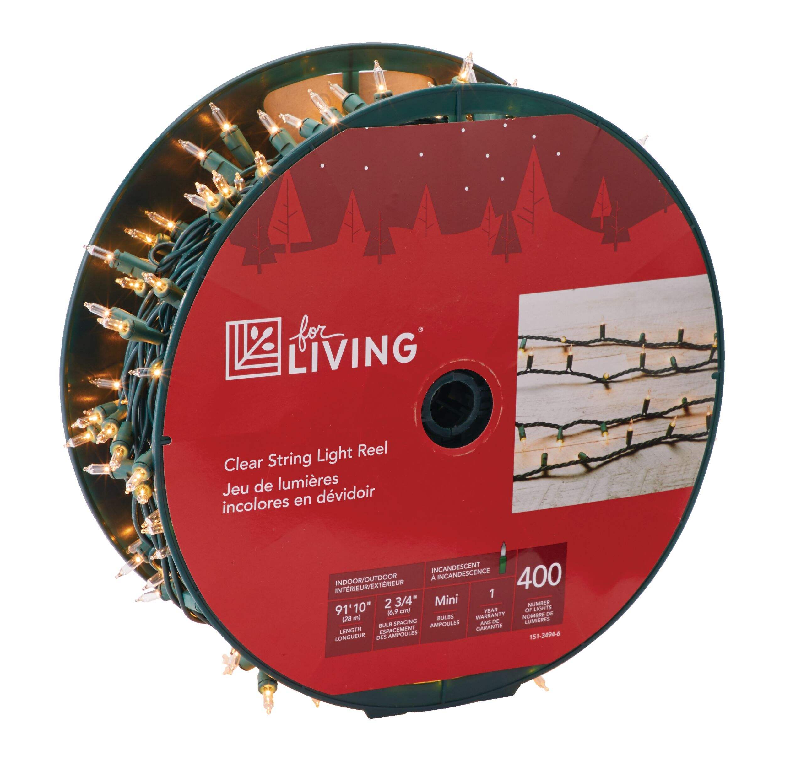 For Living Outdoor 400 Mini Incandescent Lights, Clear Canadian Tire