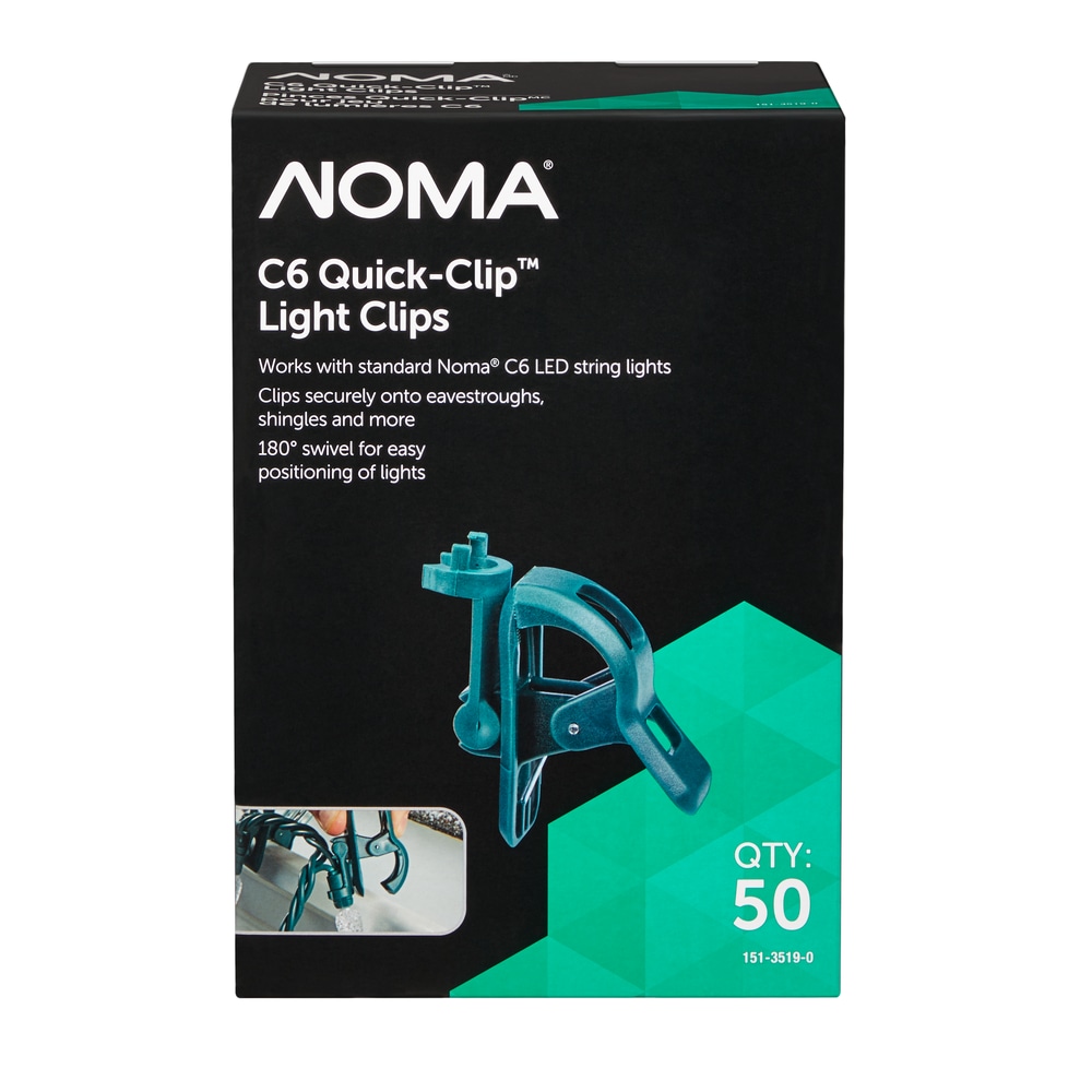 NOMA QuickClip C6 Christmas Lights Clips, Green, 50pk Canadian Tire
