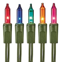 Mini-lumières incandescentes de Noël d'intérieur For Living, 46 pi, multicolore, 200 CloseUp