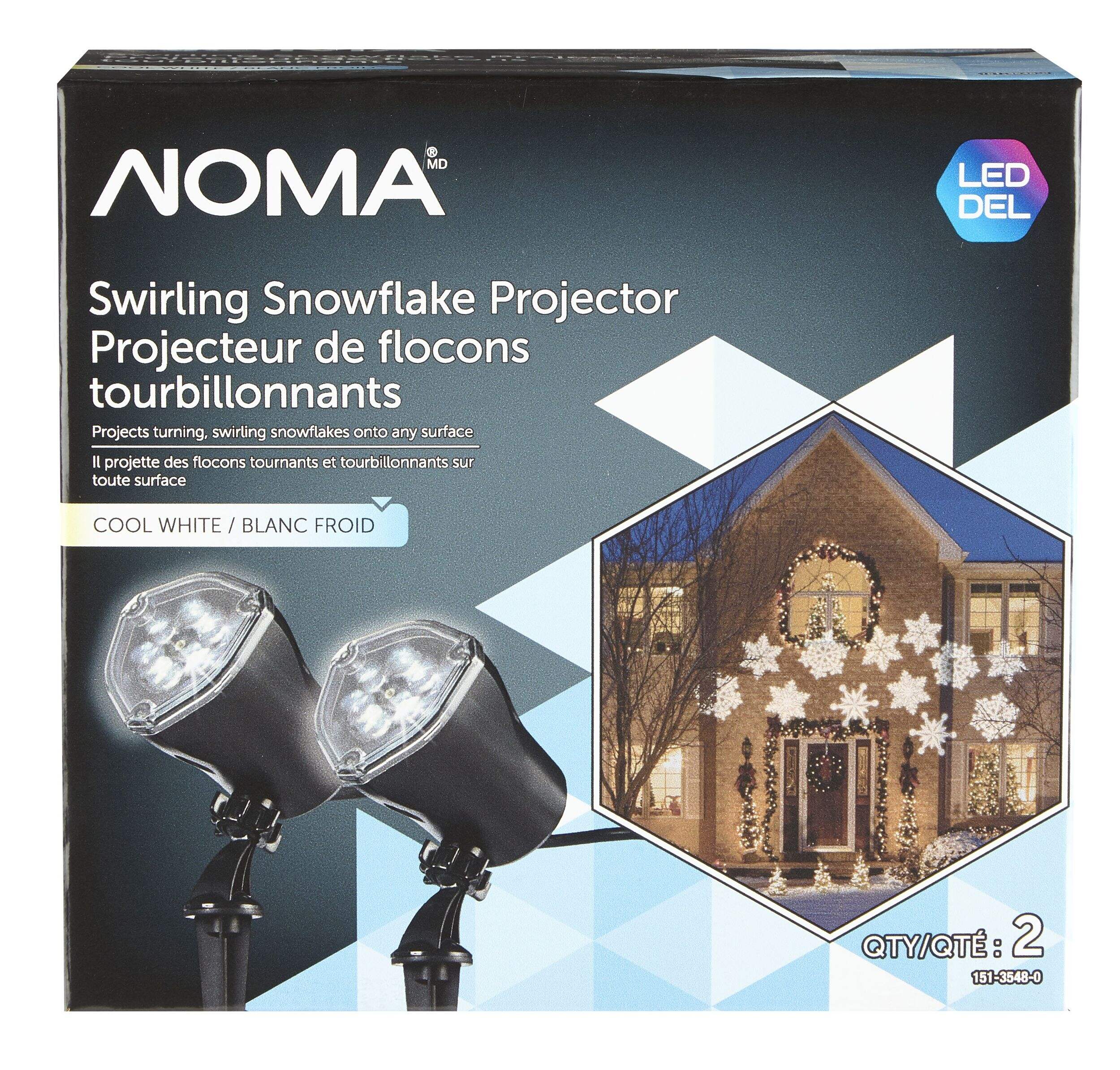 NOMA Snowflake LED Projector, 2pk Canadian Tire