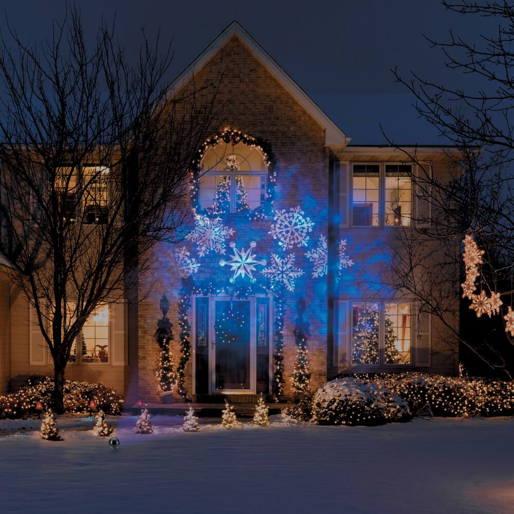 2 LED Lightshow Kaleidoscope Projection White Christmas Lights 
