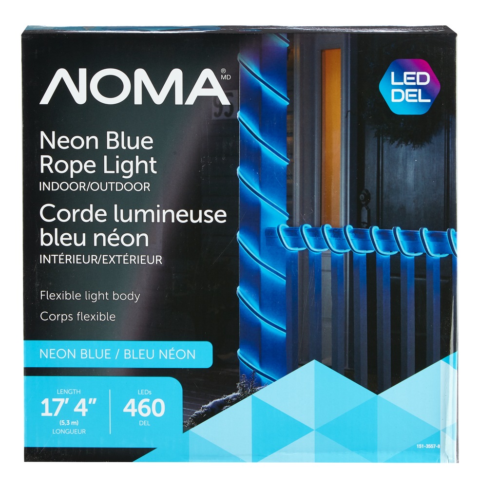 NOMA Christmas Lights Neon Rope Lights, 460 LED Lights, Blue Canadian