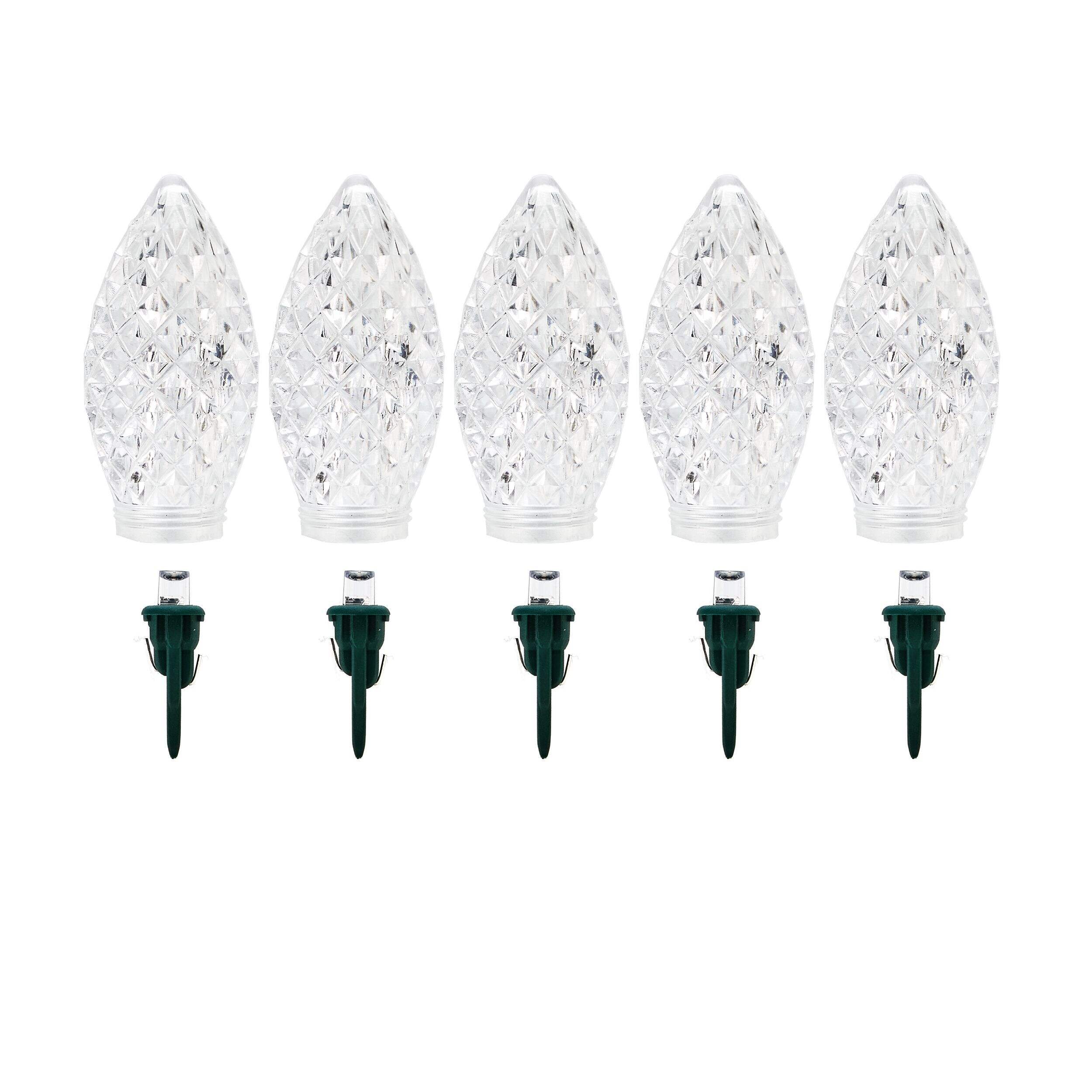 NOMA C9 LED Christmas Replacement Bulbs, Warm White Front_Flat