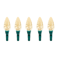 Ampoules à DEL C6 de rechange pour guirlandes de Noël NOMA, blanc chaud