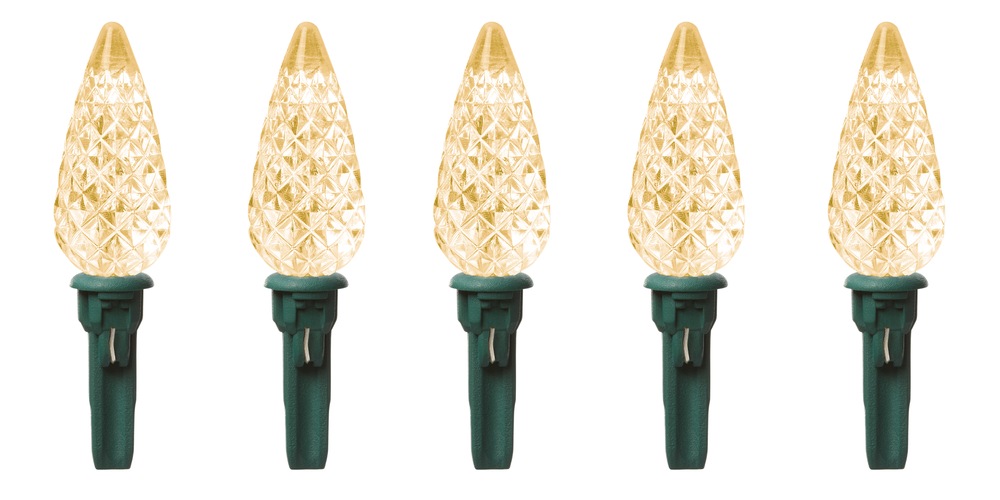 For Living C6 Christmas Lights Replacement Bulbs, 5 LED Lights, Warm