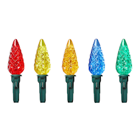 Ampoules à DEL C6 de rechange pour guirlandes de Noël For Living, multicolore Front_Flat