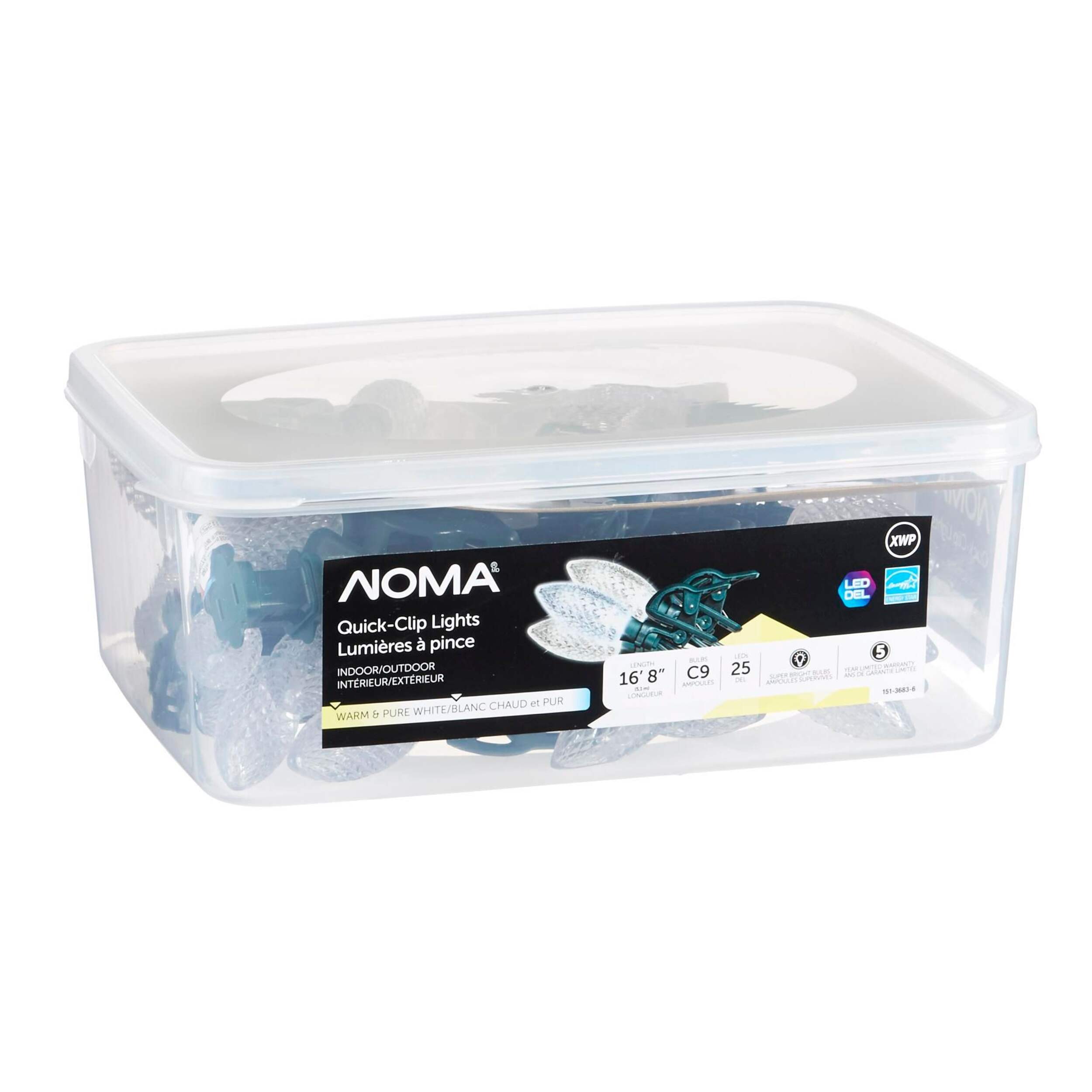 NOMA 24 Outdoor C9 LED Quick Clip Christmas Lights, Warm & Pure White Canadian Tire