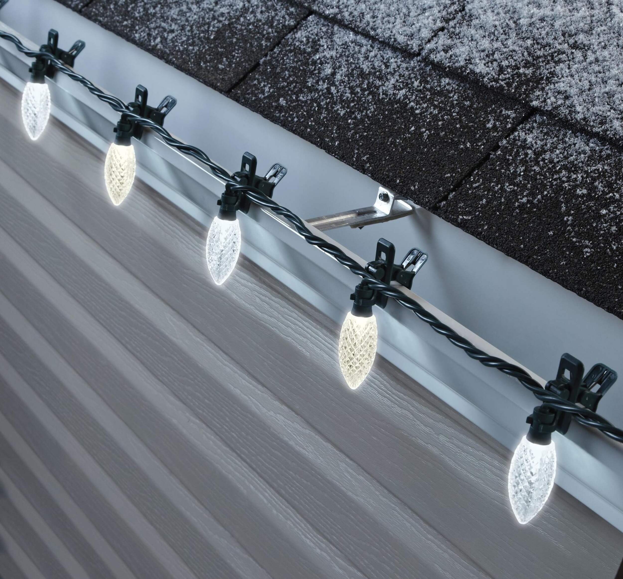 NOMA 24 Outdoor C9 LED Quick Clip Christmas Lights, Warm & Pure White