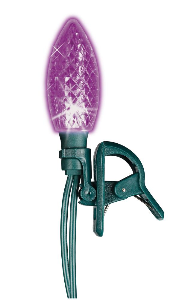 NOMA QuickClip C9 Christmas Lights LED String Lights, Purple, Blue and