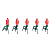 NOMA Quick-Clip 25 C9 LED Lights, Red CloseUp