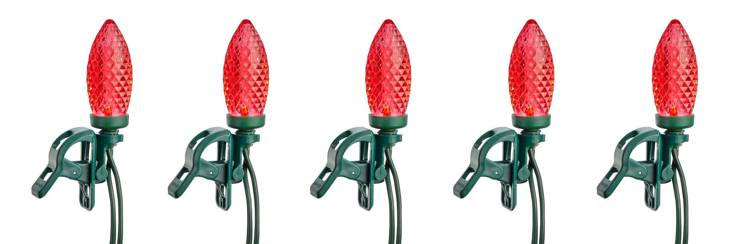 NOMA Quick-Clip 25 C9 LED Lights, Red CloseUp