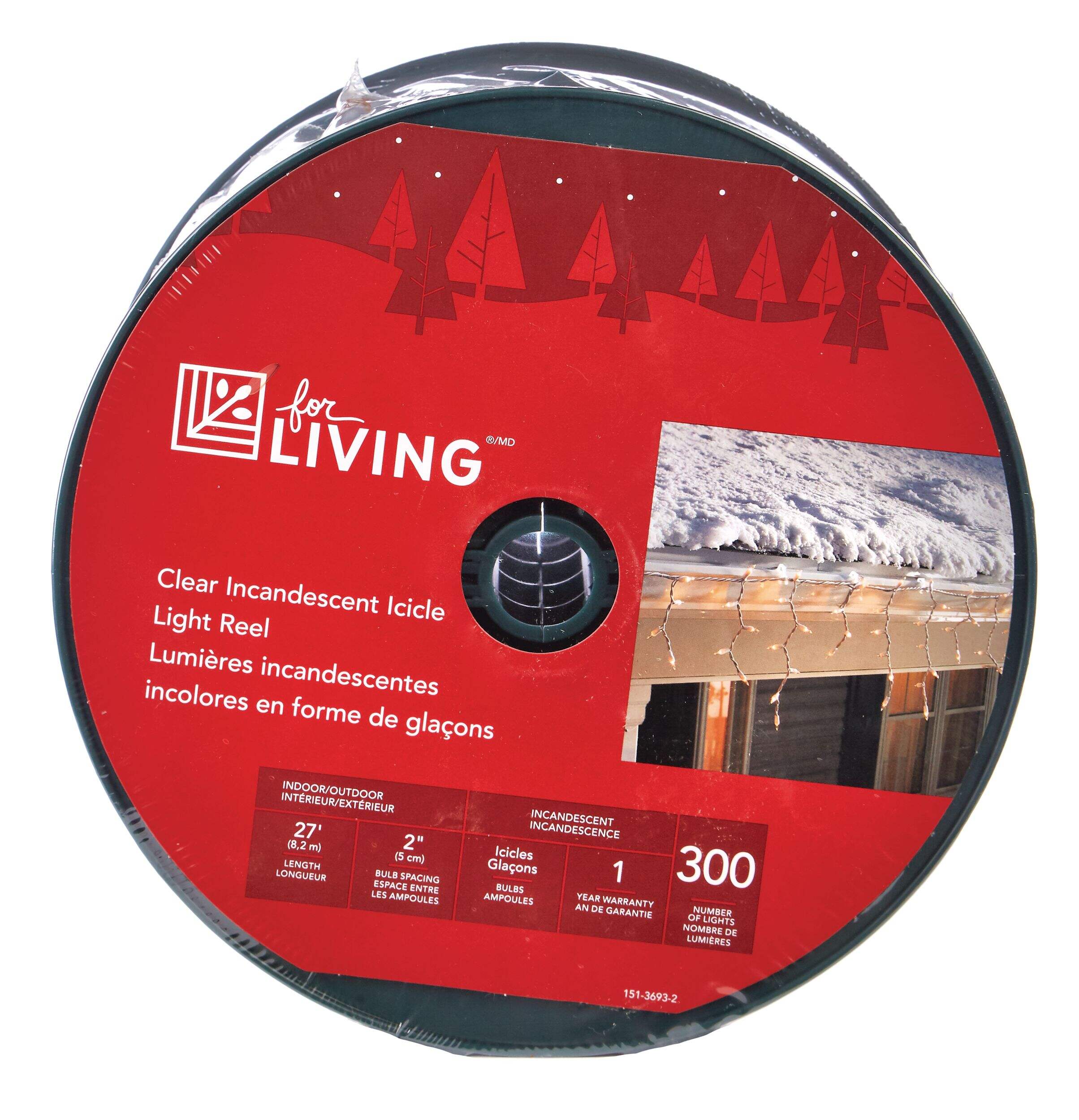For Living Incandescent 300 Clear Icicle Lights, White Wire Canadian Tire