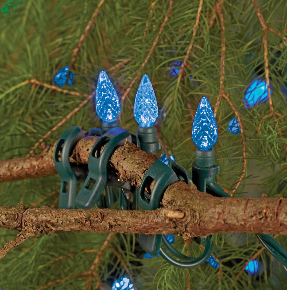 NOMA 35 Outdoor C6 Quick Clip LED Christmas Lights, Red/Blue Canadian