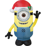 Gemmy Inflatable Minions Christmas Holiday Decoration, 4-ft, Assorted Front_Flat
