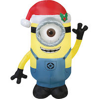 Gemmy Inflatable Minions Christmas Holiday Decoration, 4-ft, Assorted Front_Flat
