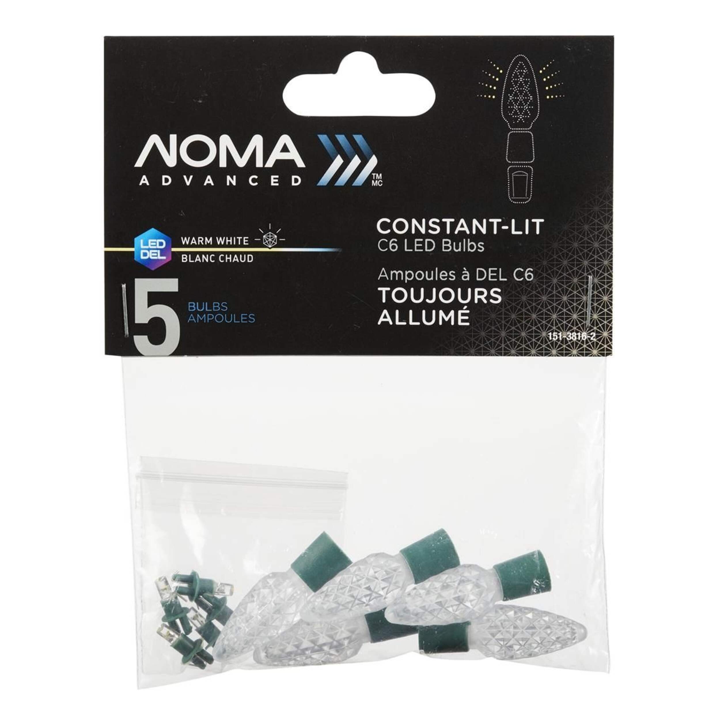 NOMA Platinum C6 LED Replacement Bulbs, Assorted, 5pk Canadian Tire