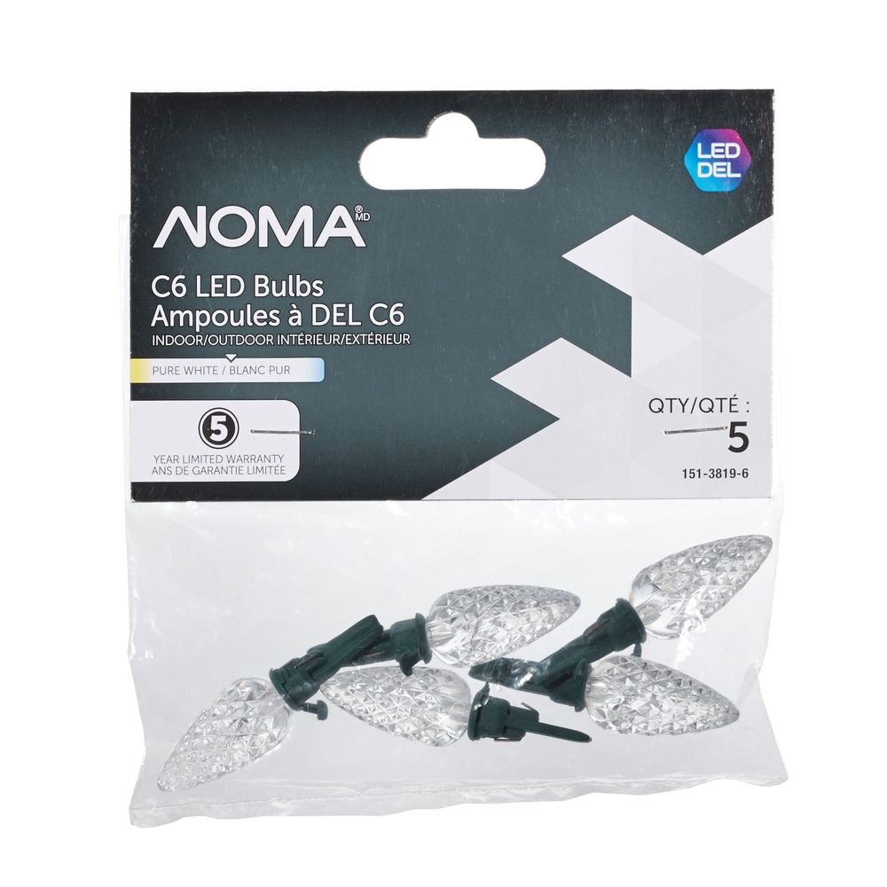 NOMA Replacement C6 Christmas Light Bulbs, Assorted, 5pk Canadian Tire