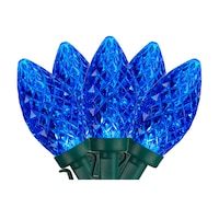 NOMA Outdoor 25 C9 LED Christmas Lights, 16-ft 7", Blue CloseUp