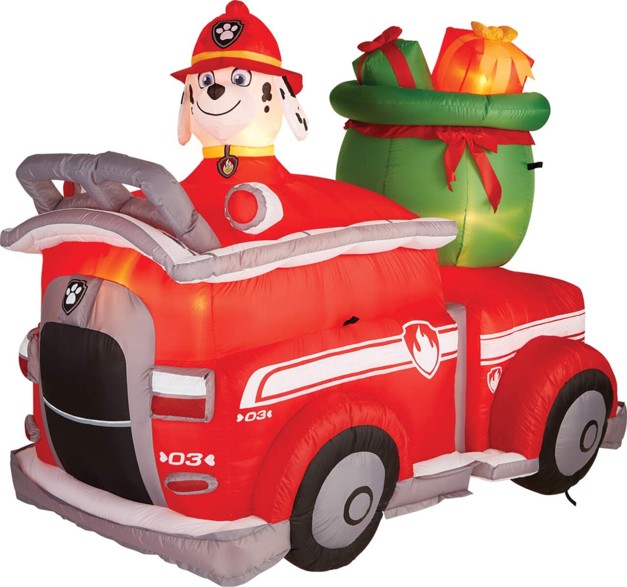 Inflatable paw patrol fire truck top