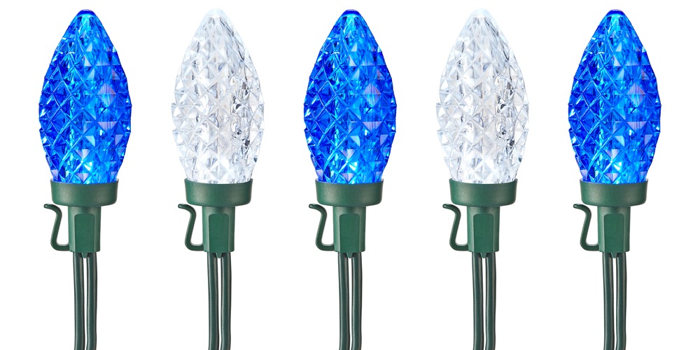 NOMA Indoor/Outdoor C9 String Christmas Lights, 24 LED Lights, Blue