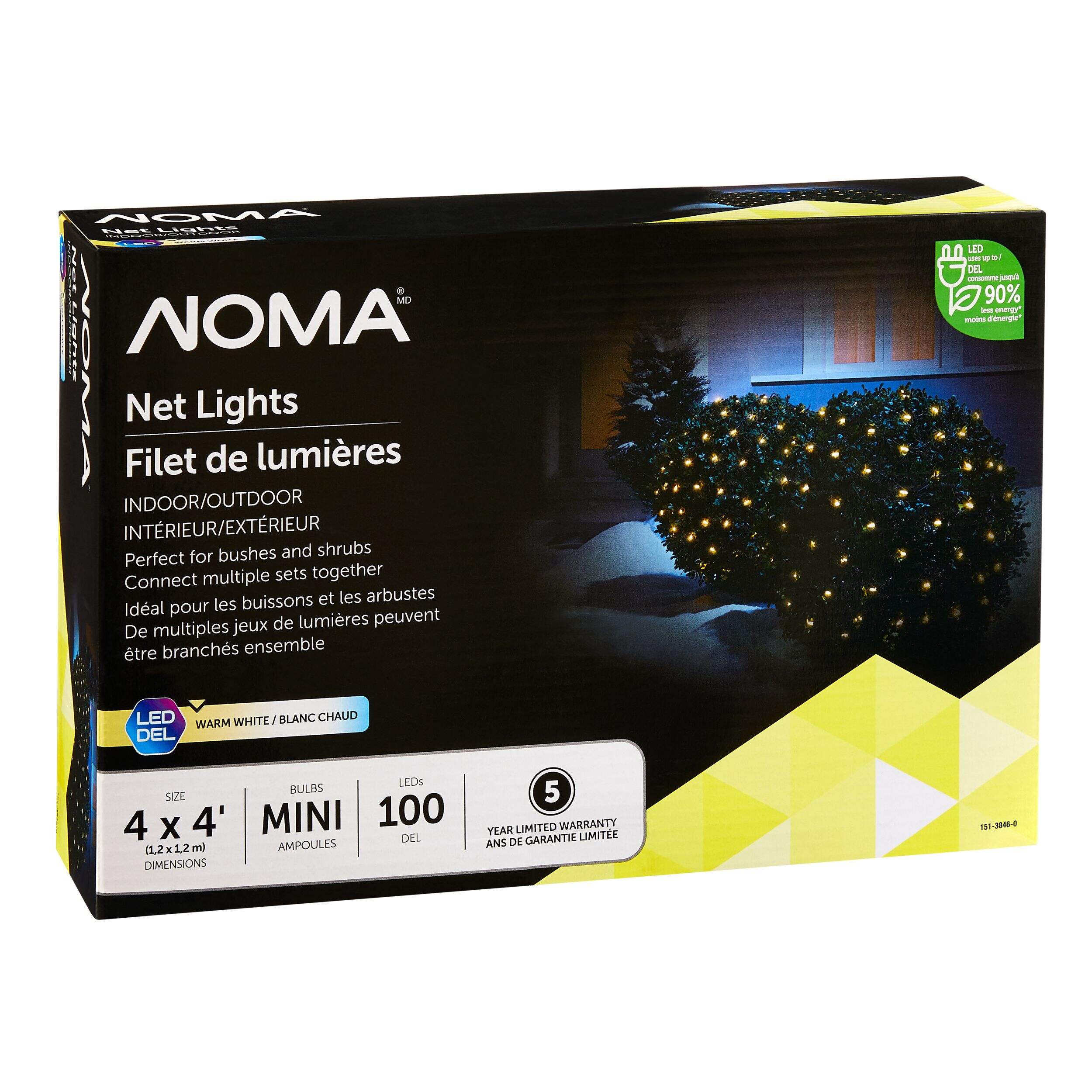 NOMA 100 LED Net Lights, Warm White Canadian Tire