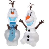 Gemmy Inflatable Olaf Christmas Holiday Decoration, 4-ft Composite_or_Mixed