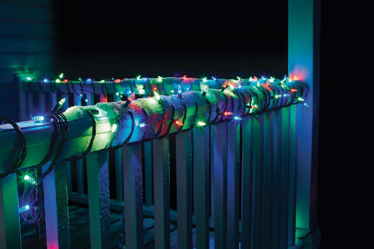 NOMA Northern Shimmer 10 C9 Christmas Lights, 90 LED Lights, Pure